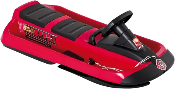 Rodelschlitten Snow Fire Doppelsitzer, Rot/Schwarz, 505520