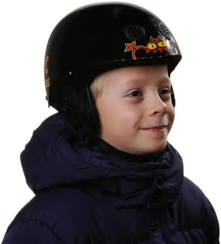 Winterhelm Wild Cat Helmet Schwarz